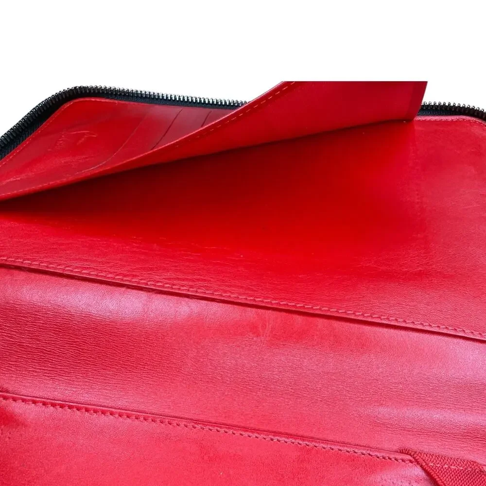 Christian Louboutin Black Spiked Leather Tablet Case Clutch - Picture 5 of 10